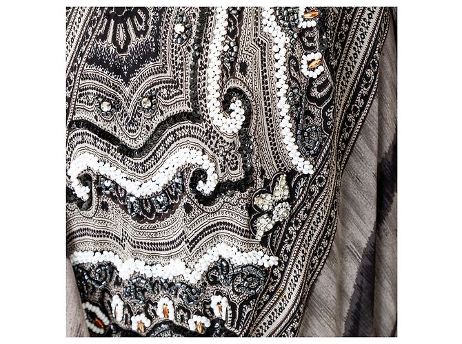 Autre Marque Vestido de seda Ematite Gris - vista 7