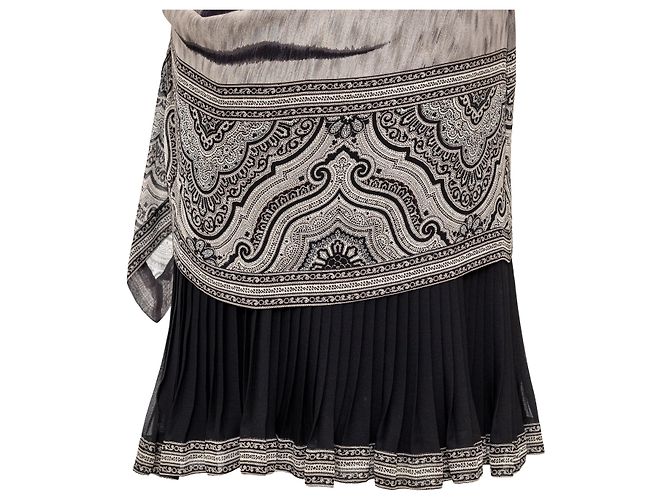 Autre Marque Vestido de seda Ematite Gris - vista 8