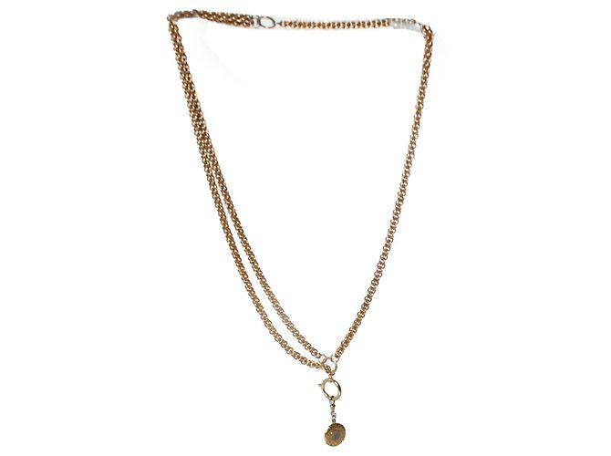 Chanel, collar de cadena con moneda mademoiselle Dorado - vista 2