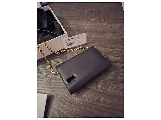 Clutch Céline in pelle nera Nero - vista 10