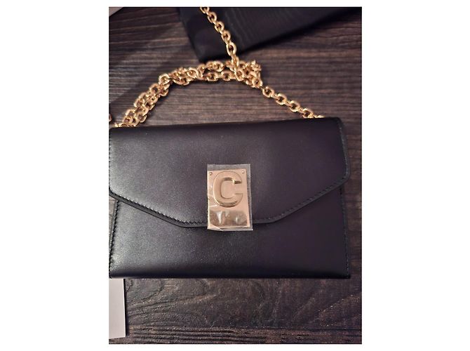 Clutch Céline in pelle nera Nero - vista 12