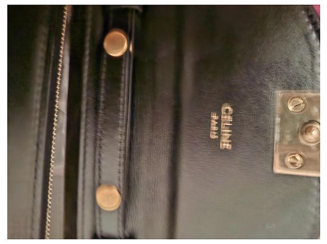 Clutch Céline in pelle nera Nero - vista 4