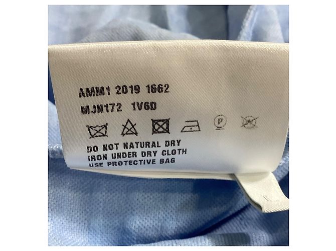 Top cropped de malha stretch com babados Miu Miu em poliéster azul claro - vista 5