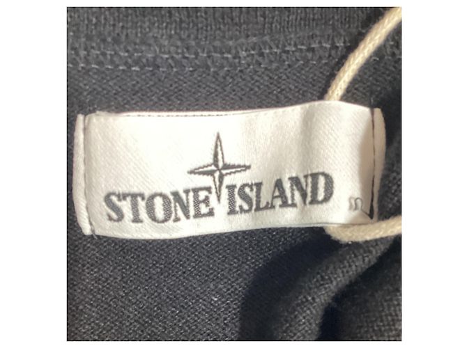 Stone Island Compass-Appliqué Jumper in Navy Blue Cotton - view 6