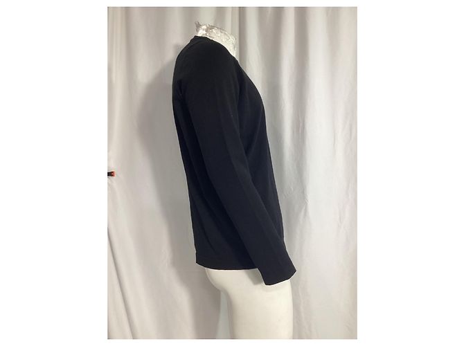 Stone Island Compass-Appliqué Jumper in Navy Blue Cotton - view 9