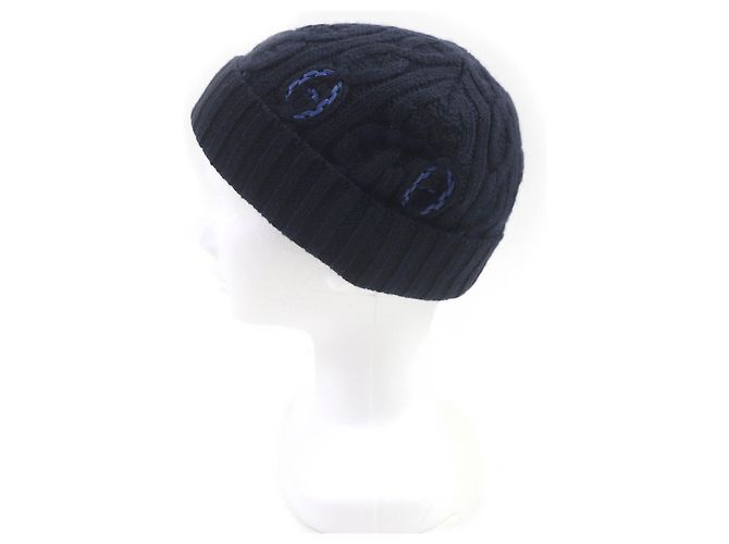 Hermès Hermes Cashmere Lammleder Strickmütze M Blau - Ansicht 2