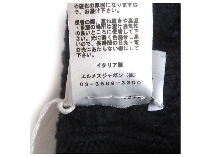 Hermès Hermes Cashmere Lammleder Strickmütze M Blau - Ansicht 6