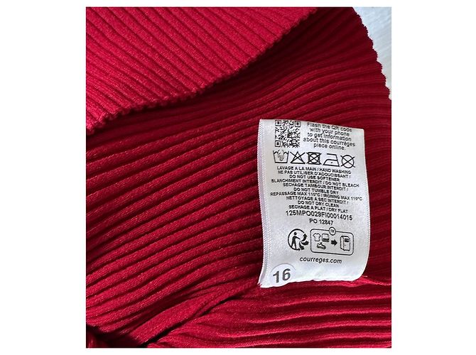 Courreges Polo in maglia Courrèges rossa Rosso - vista 12