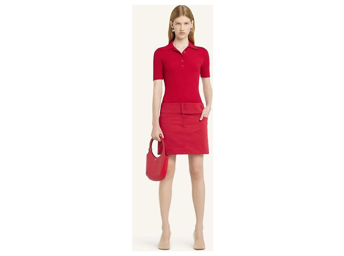 Courreges Polo in maglia Courrèges rossa Rosso - vista 8