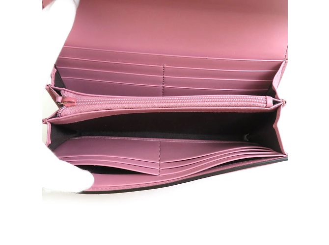 Cartera larga de cuero rosa Gucci - vista 3