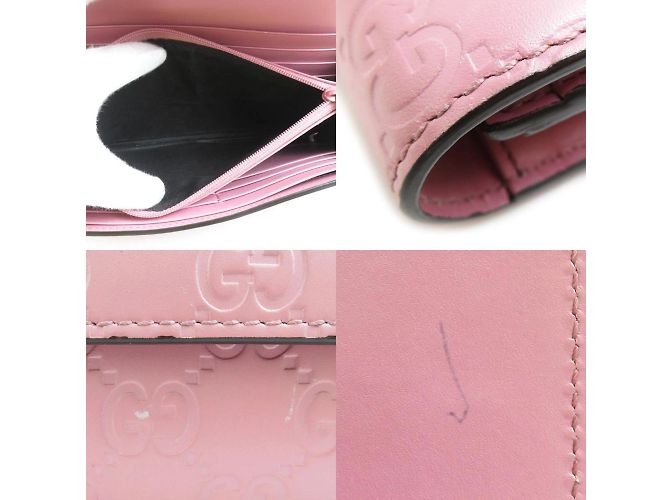 Cartera larga de cuero rosa Gucci - vista 4