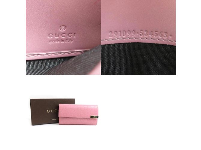 Cartera larga de cuero rosa Gucci - vista 5