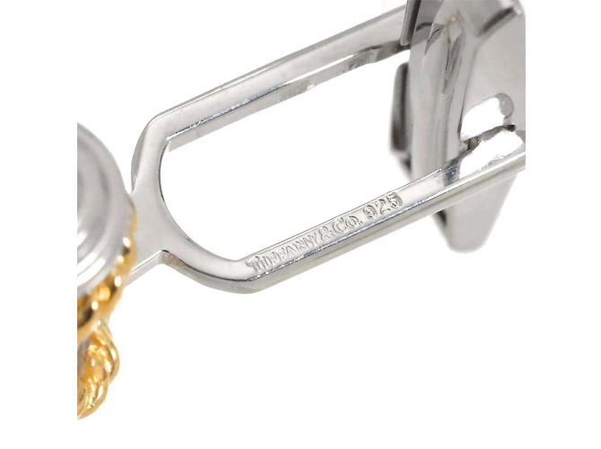 Tiffany & Co. Silber- und Gelbgold-Manschettenknopfset - Ansicht 8