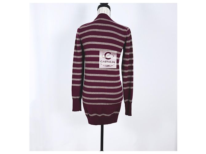 Chanel New CC Turnlocks Burgundy Cashmere Jumper - view 10