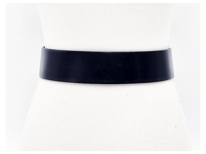 Cinturón de cuero corset con doble hebilla Chanel Negro - vista 11