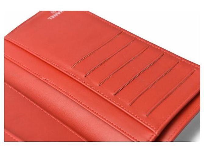 Timeless Chanel Caviar Skin Trifold Wallet A31506 Red - view 9
