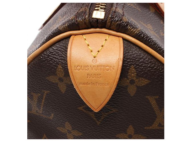 Sac à main Louis Vuitton Monogram Speedy 25 M41528 Marron - vue 4