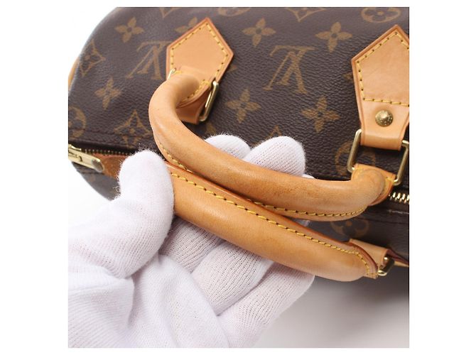 Sac à main Louis Vuitton Monogram Speedy 25 M41528 Marron - vue 7