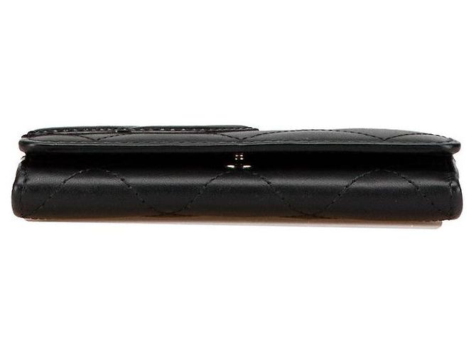 Tarjetero de piel de cordero Coco Mark de la línea Cambon de Chanel Negro - vista 3
