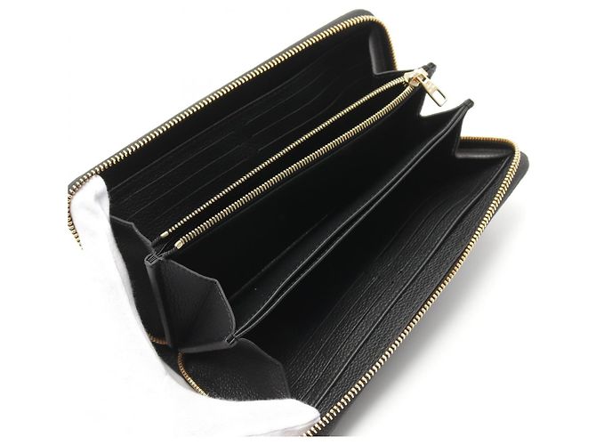 Louis Vuitton Monogram Empreinte Leather Zippy Wallet M61864 Black - view 3