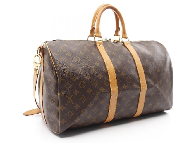 Sac Boston Monogram Keepall Bandoulière 45 M41418 de Louis Vuitton Marron - vue 2
