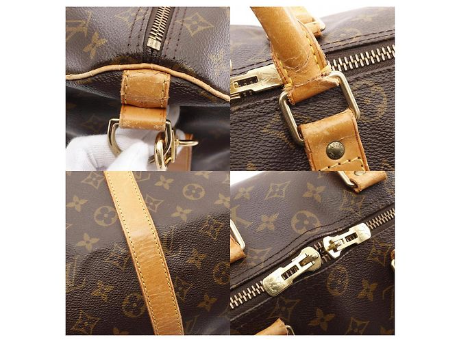 Sac Boston Monogram Keepall Bandoulière 45 M41418 de Louis Vuitton Marron - vue 9