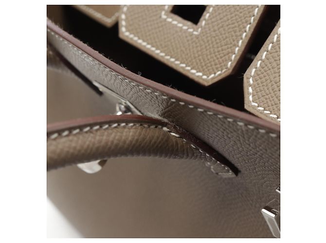 Hermès Sac à main Hermes Birkin Sellier 25 Marron - vue 8