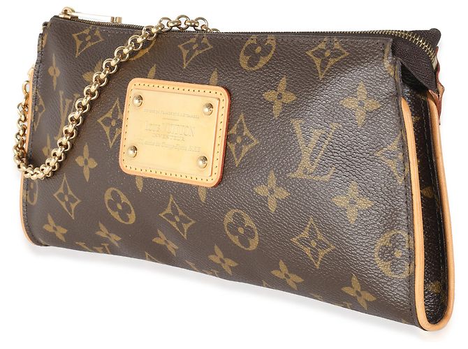 Eva Clutch Sophie in tela Monogram Louis Vuitton Marrone - vista 3