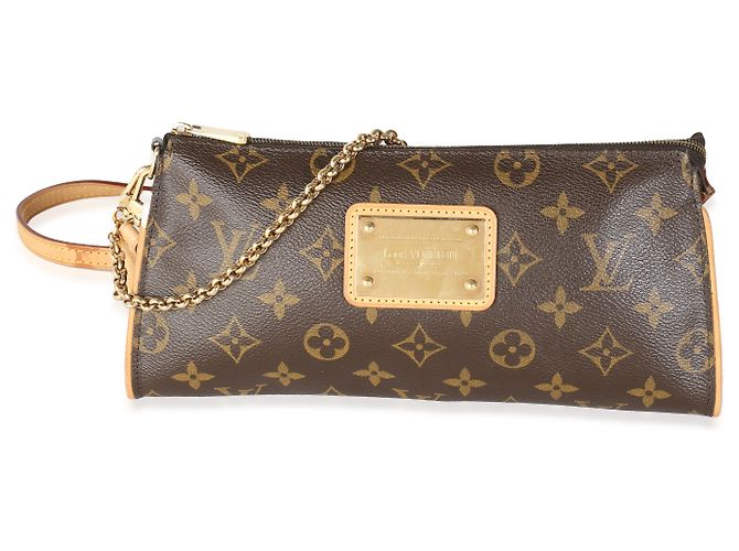 Eva Clutch Sophie in tela Monogram Louis Vuitton Marrone - vista 7