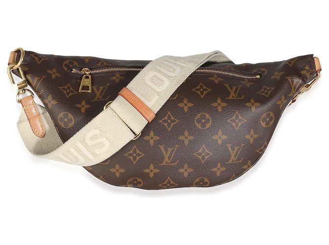 Bumbag Highrise in tela Monogram Louis Vuitton Marrone - vista 2