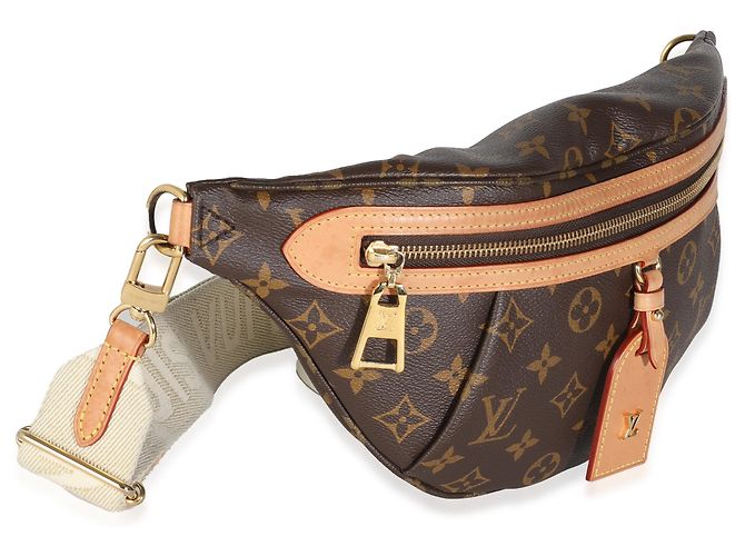 Bumbag Highrise in tela Monogram Louis Vuitton Marrone - vista 4