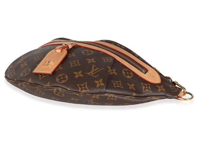 Bumbag Highrise in tela Monogram Louis Vuitton Marrone - vista 5