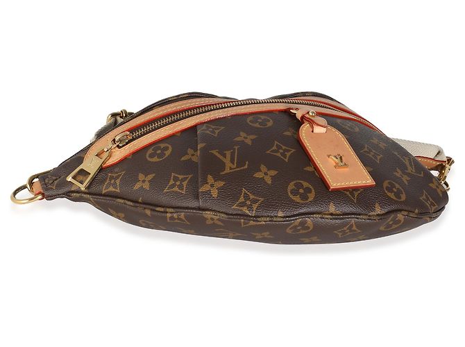 Bumbag Highrise in tela Monogram Louis Vuitton Marrone - vista 6