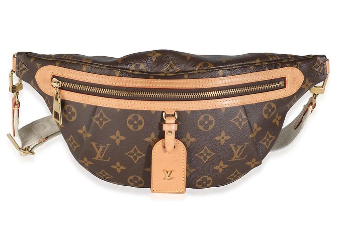 Bumbag Highrise in tela Monogram Louis Vuitton Marrone - vista 7