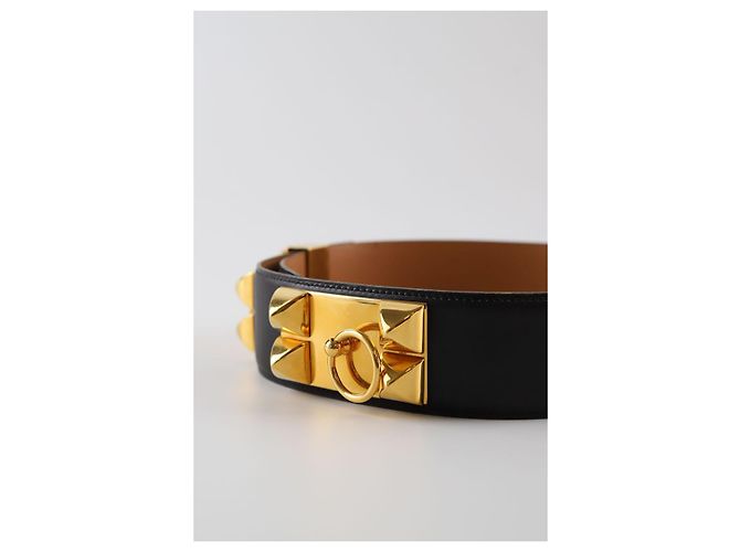 Hermès Cinturón de cuero negro - vista 2