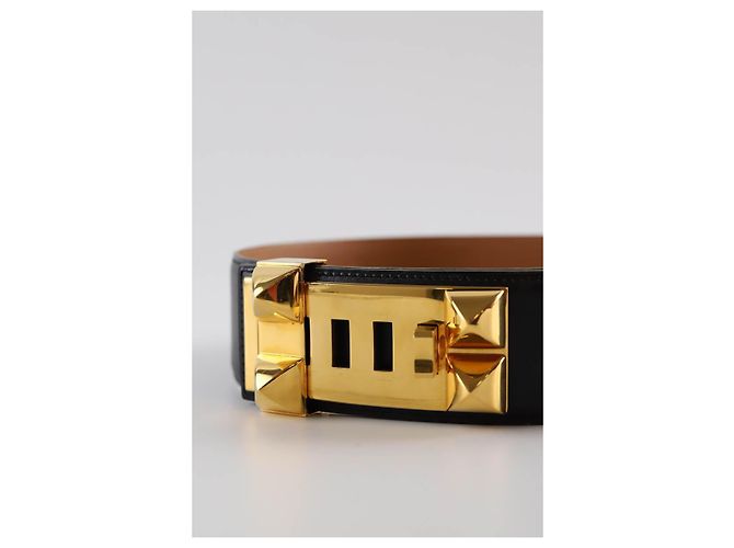 Hermès Cinturón de cuero negro - vista 4