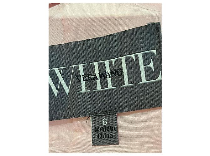 Vera Wang Rosa Satin-Abendkleid mit Schärpe Pink - Ansicht 3