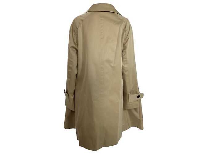 Abrigo trench de algodón marrón Sacai con inserto de vestido Castaño - vista 3