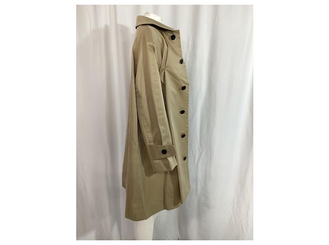 Abrigo trench de algodón marrón Sacai con inserto de vestido Castaño - vista 8