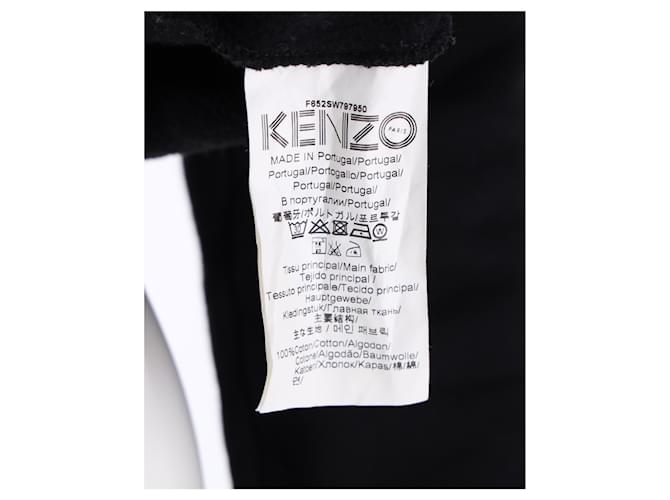 Schwarzer Baumwoll-Pullover mit Kenzo-Logo-Stickerei - Ansicht 10