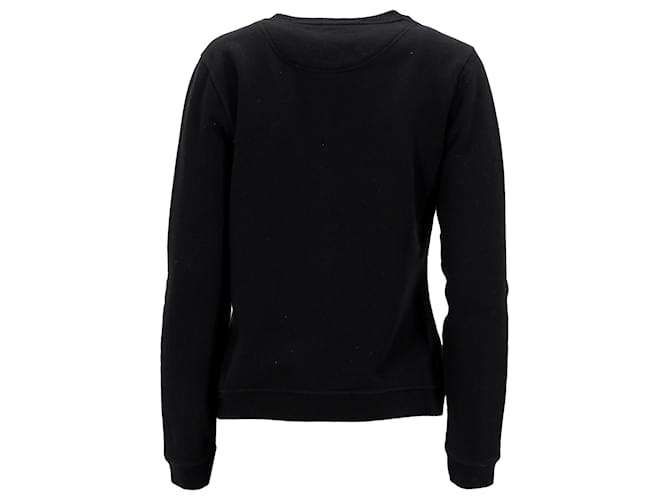 Schwarzer Baumwoll-Pullover mit Kenzo-Logo-Stickerei - Ansicht 3