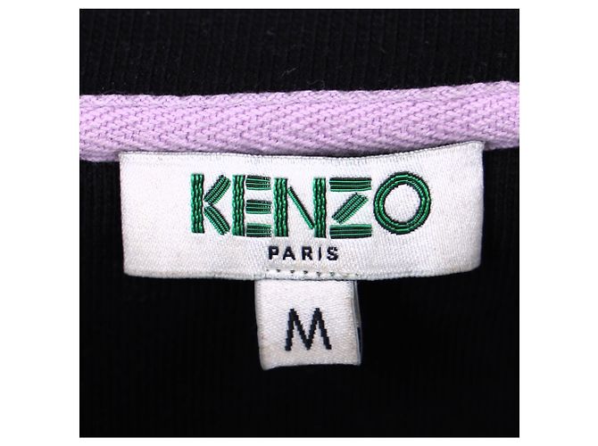 Schwarzer Baumwoll-Pullover mit Kenzo-Logo-Stickerei - Ansicht 4