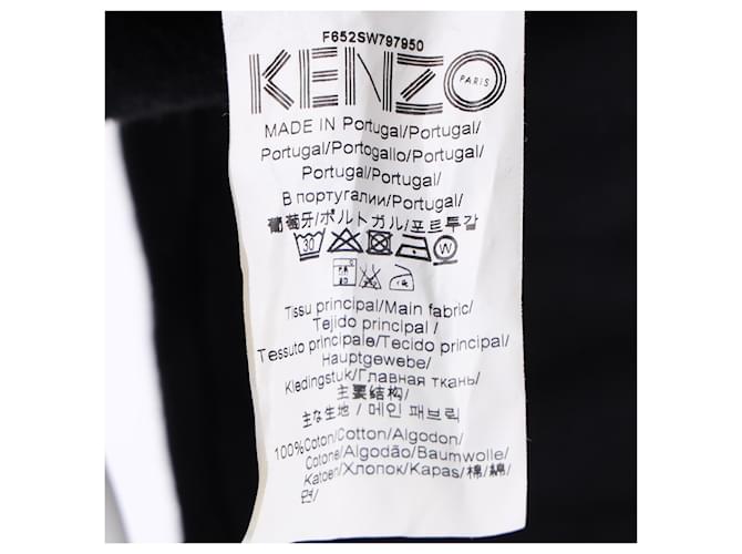 Schwarzer Baumwoll-Pullover mit Kenzo-Logo-Stickerei - Ansicht 5