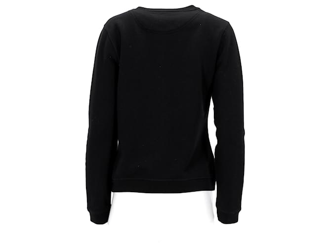 Schwarzer Baumwoll-Pullover mit Kenzo-Logo-Stickerei - Ansicht 8