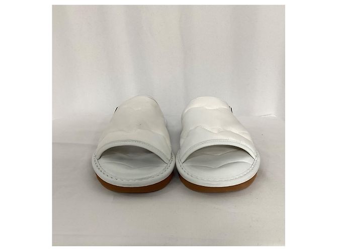Chloé Maxie Sandali Piattaforma Slip-on in Nylon Bianco - vista 12