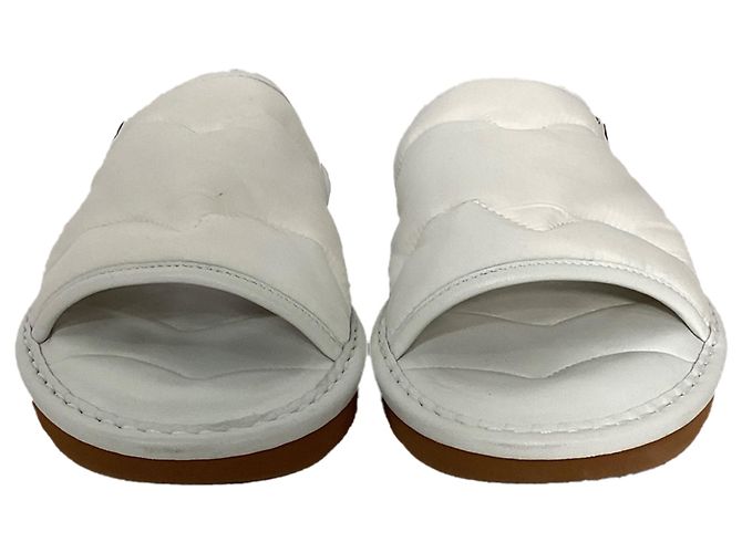 Chloé Maxie Sandali Piattaforma Slip-on in Nylon Bianco - vista 3