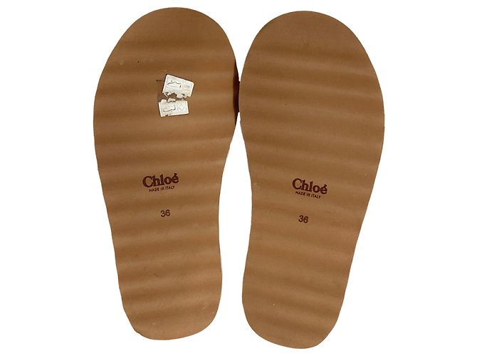Chloé Maxie Sandali Piattaforma Slip-on in Nylon Bianco - vista 6