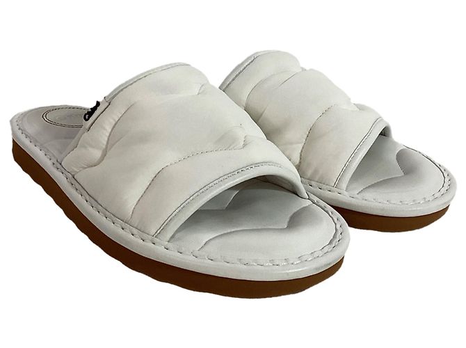 Chloé Maxie Sandali Piattaforma Slip-on in Nylon Bianco - vista 9