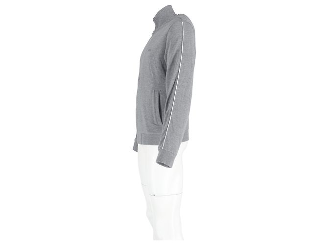 Grau Baumwoll-Trackjacke mit gesticktem Ermenegildo Zegna-Logo - Ansicht 5