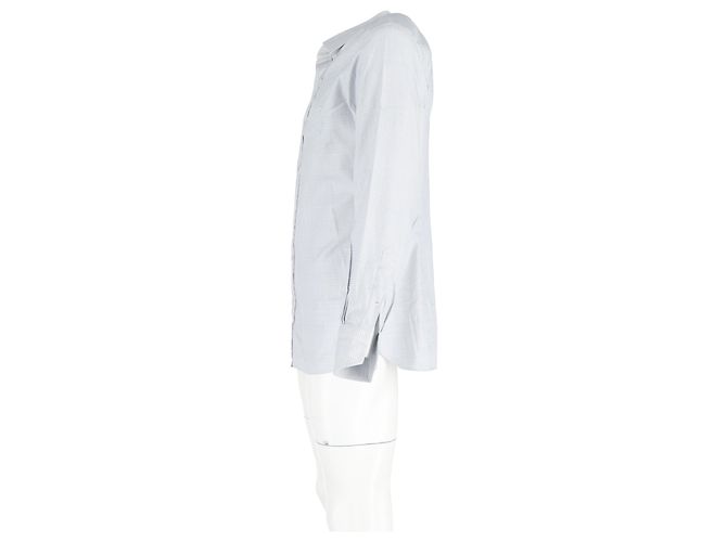 Camicia a maniche lunghe a quadri con bottoni Tom Ford in cotone blu Blu chiaro - vista 5